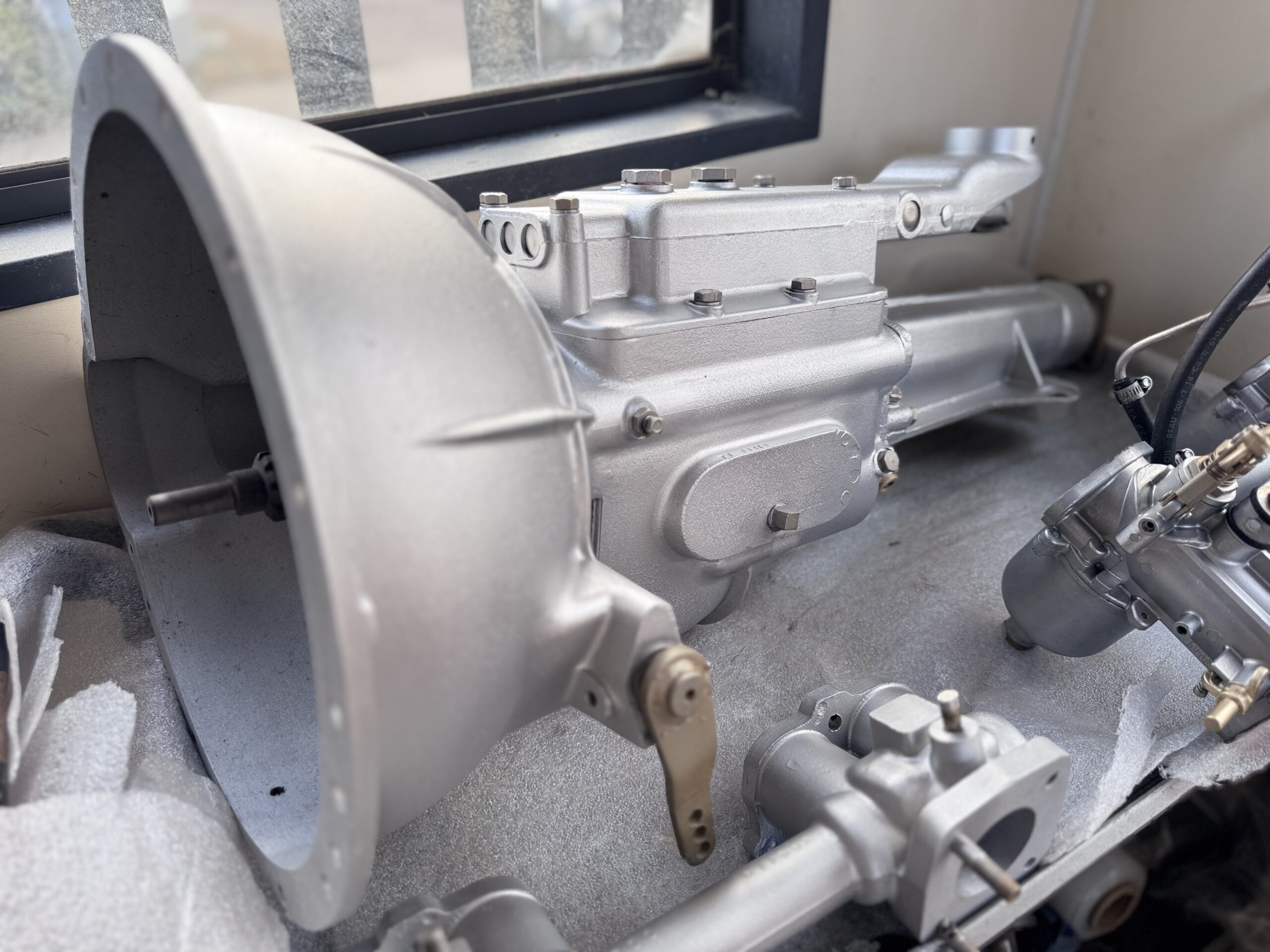 Vapour blasted gearbox