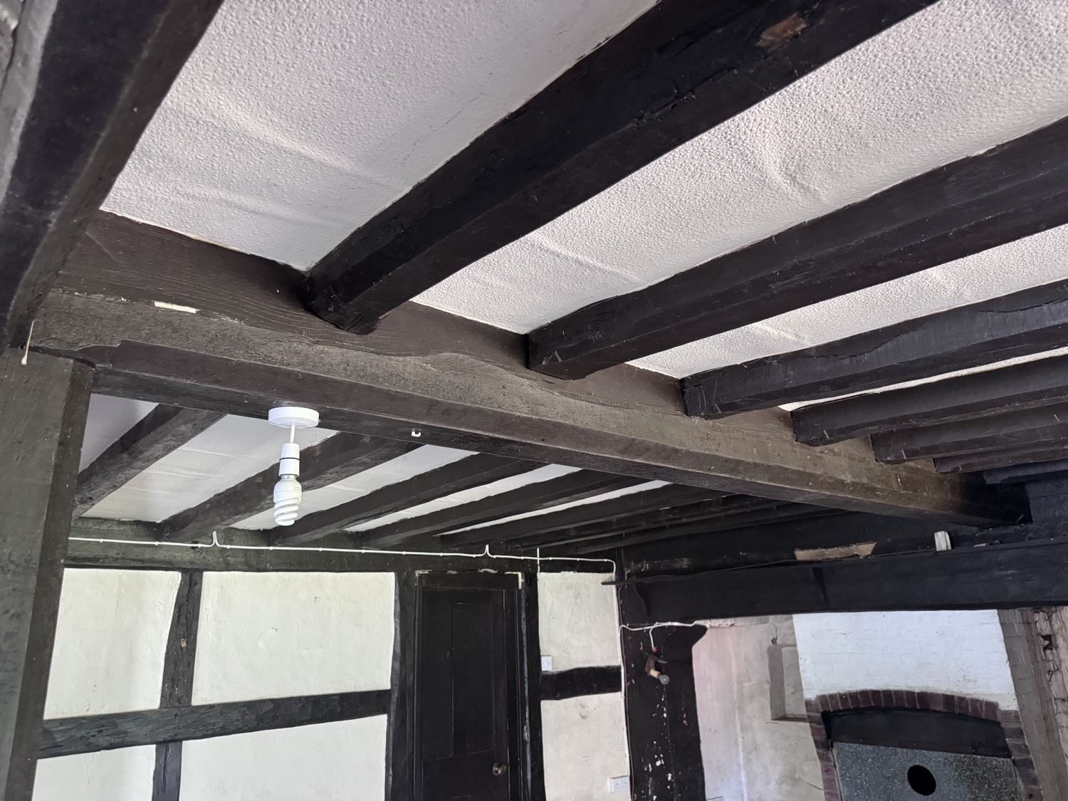 Balcombe Estate oak beams before
