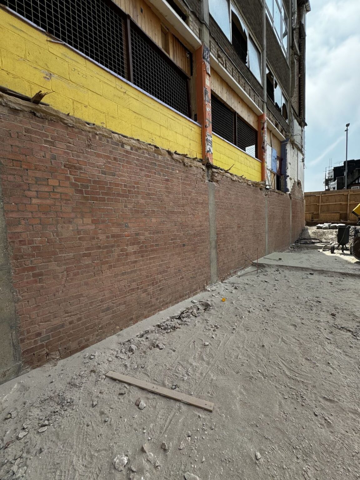 Brighton Youth Centre brick after sandblasting