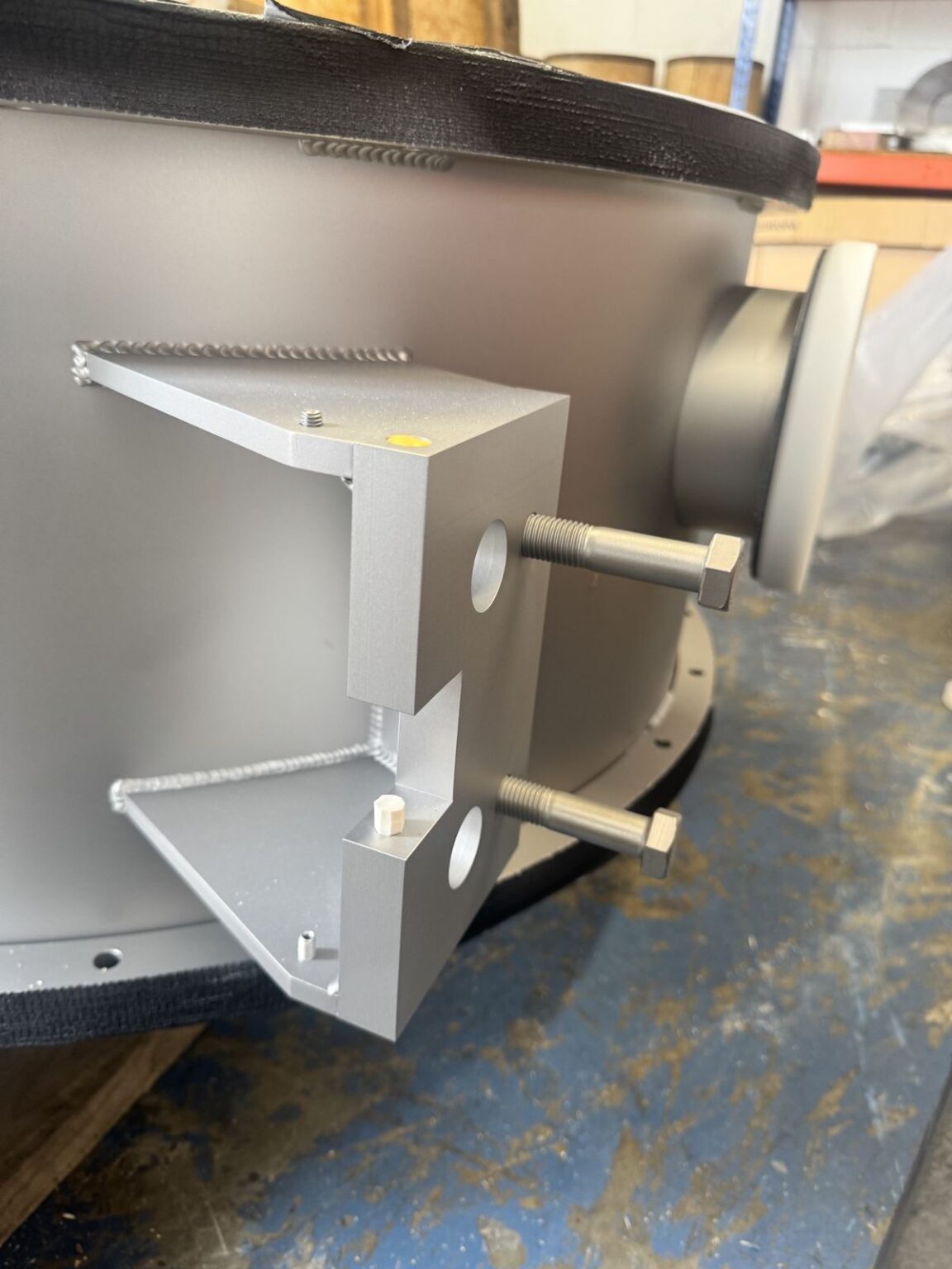 Stainless bracket after bead blasting