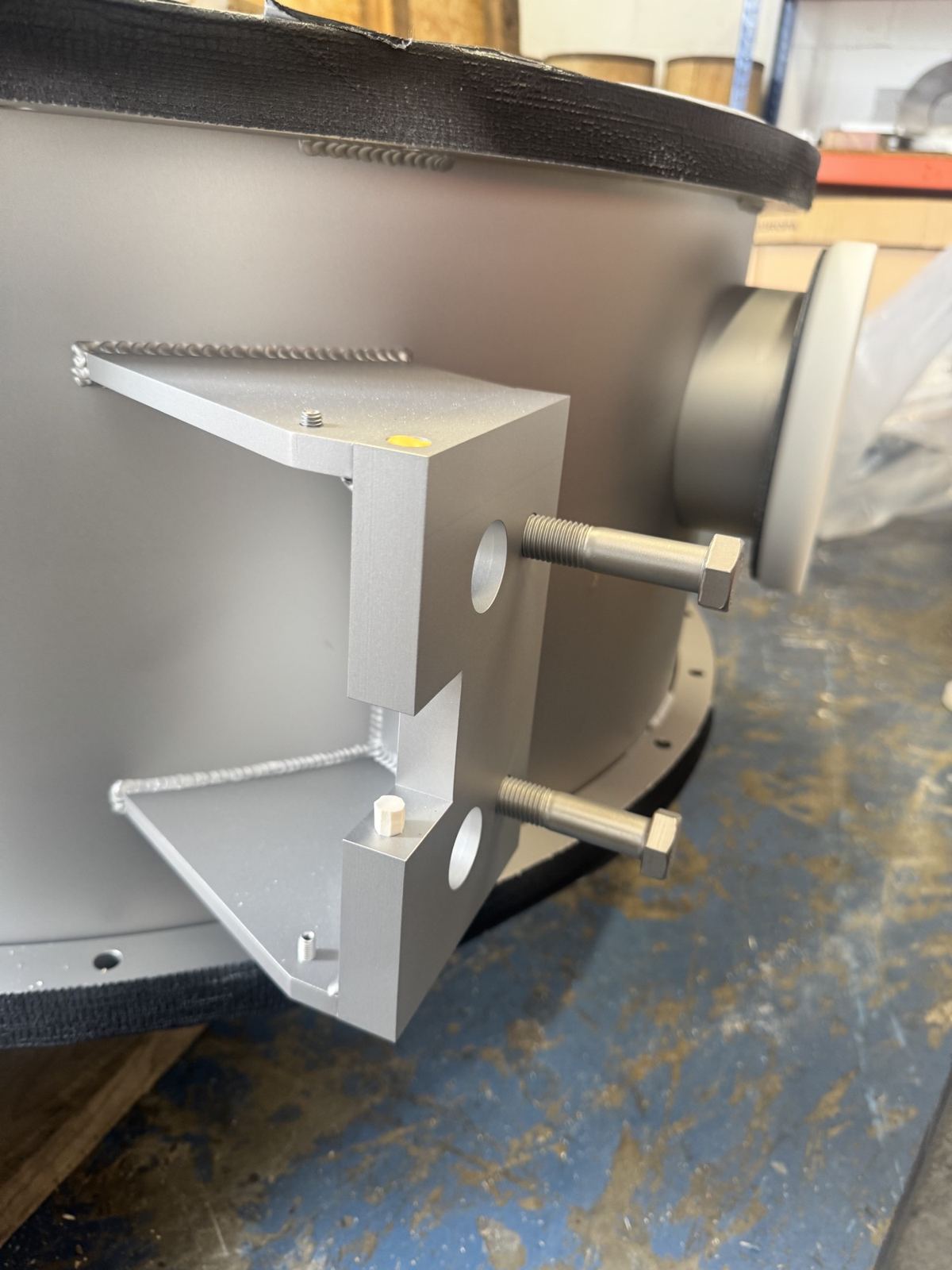 Stainless bracket after bead blasting