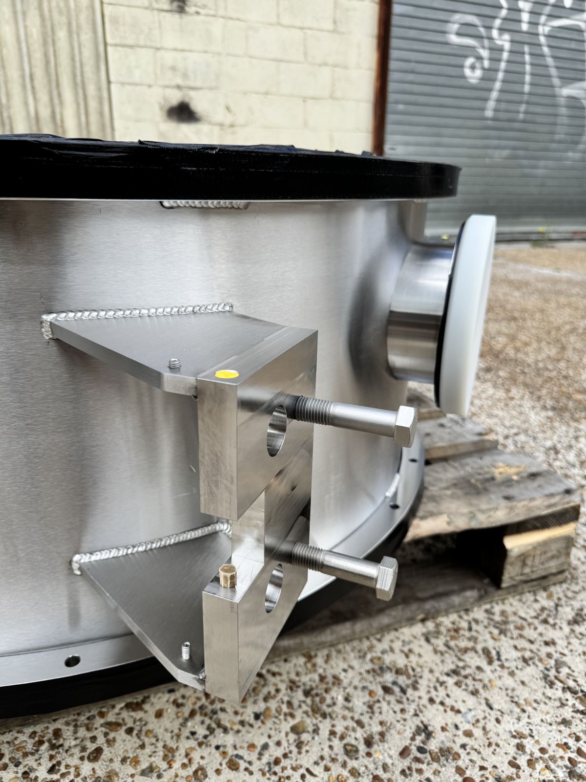 Stainless bracket before bead blasting