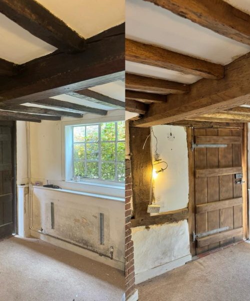 oak beam restoration-sandblasting East-Sussex - TB Blast Cleaning